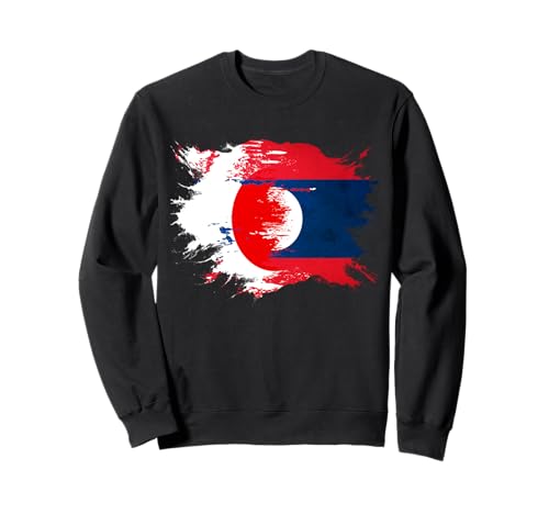 Bandera japonesa y laosiana del patrimonio del ADN Sudadera