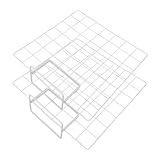 Soportes para imágenes: el soporte cuenta con un diseño moderno y minimalista con bases blancas y soporte de pantalla de escritorio de rejillas