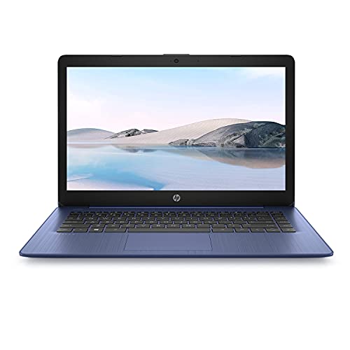 Image of HP Premium 14-inch HD Laptop, Intel Dual-Core Processor Up to 2.6GHz, 16GB RAM, 64GB eMMC Storage, Webcam, Bluetooth, HDMI, Wi-Fi, Blue, Windows 11 with 1 Year Microsoft 365 (Renewed)