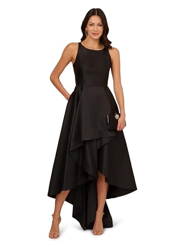 Image of Adrianna Papell Womens Mikado High-Low Gown