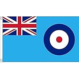 FÁCIL DE COLGAR: nuestra bandera de la Real Fuerza Aérea britanica se fija fácilmente con los dos ojales de latón integrados en la banda de refuerzo. Disfruta de muchas posibilidades diferentes de instalación.