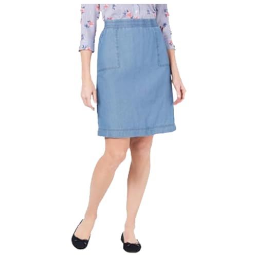 Karen S Petite Cotton Denim Skirt