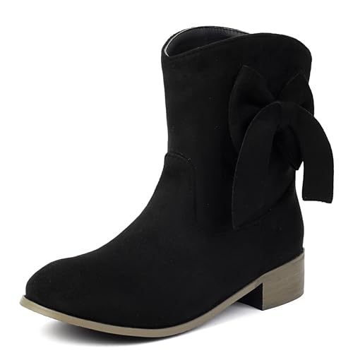 Bottes de cheville talon bloc moyen idéales pour le bureau et sorties