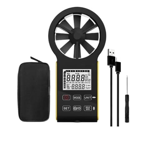 anémomètre 1 anémomètre, mesure de la vitesse du vent, mesure du débit d'air (CFM/CMM), testeur de débit d'air portable