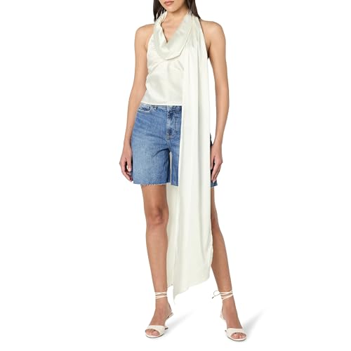 The Drop Women's Satin Halter Scarf Top