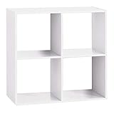 Five - Étagère en bois 4 cases mix blanc