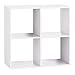 5 Five Estantes de madera 4 compartimentos blanco, 67.6x32x67.6 cm