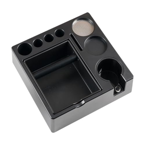 Estación de Apisonado de Espresso, Organizador de Café, Compatible con Mangos 51-58mm, Base Antideslizante PP Negro