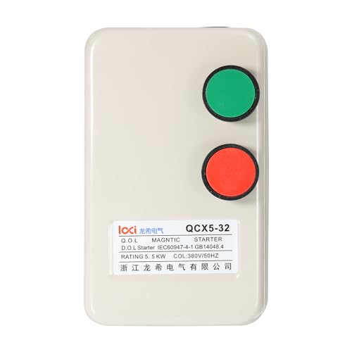 Arrancador magnético eléctrico para motor, interruptor de tres fases sincrónico, controlador con botón pulsador, AC220V/240V 5.5KW 7.5HP miniatura 1