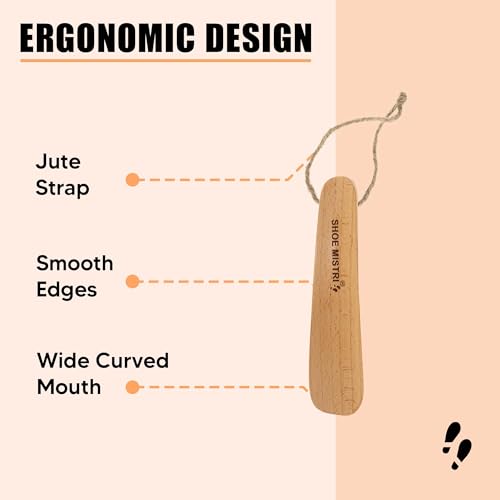 Image of Shoe Mistri Premium Long-Handled Shoehorn for Seniors & Adults - Durable, Lightweight Shoe Helper Tool with Ergonomic Handle for Easy Shoe Wearing - Shoe Horn Stick