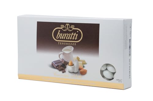Buratti Confetti Dragées à l'amande Recouverte de Chocolat Tendresses Blanches 1 Kg