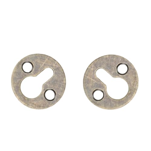Image of 20 Pack Round Metal Keyhole Hanging Films Shelf Brackets for Picture Frame Hanging(Bronze)