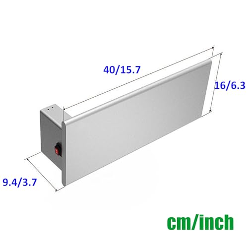 Wide Panel Wall Mounted Towel Warmers Small,Heated Drying Rack Towel Dryer for Bathroom,Hard Wired Aluminum Heated Towel Rack,Silver,Hard wired left