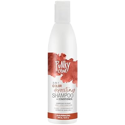 Punky Colour 3-in-1 Color Depositing Conditioner & Hair Cleanser Auburnmazing, Semi Permanent Hair Color, Temporary Hair-Dye, Sulfate-Free, Vegan, 8.5 fl oz