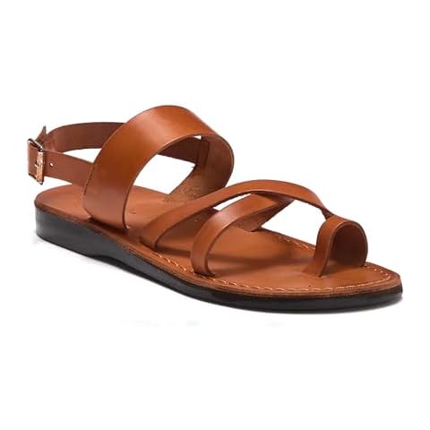 Jerusalem Sandals Men's Amos Sandal, Honey Cover