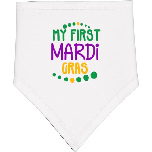 inktastic My First Mardi Gras Baby Bandana Bib
