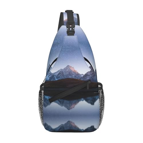 Sac de randonnée compact étoiles et montagne pour homme et femme ajustable