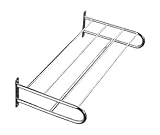 RO - Linea Blanca ® - TOALLERO Sencillo DE REPISA con Soporte A Pared LATÓN...