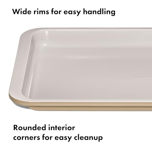 Image of OXO Good Grips Non-Stick Pro Ceramic Coated Metal Bakeware Quarter Sheet Pan - Biscuit