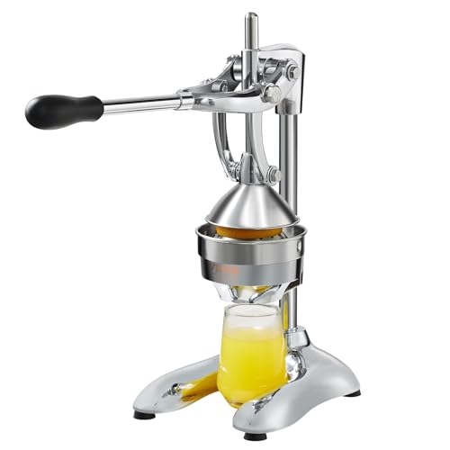 VEVOR Citrus Juice Press, Hand Press Orange Juicer Press, Commercial Grade Manual Citrus Juicer Lemon Squeezer, Easy-to-Clean Fruit Press Juicer for Lemon Pomegranate Orange Juice