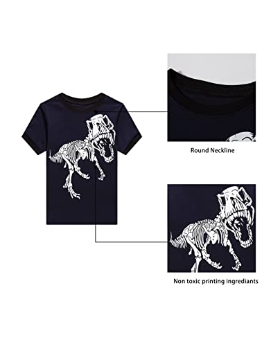 Image of KikizYe Boys Short Sleeve Pajamas Kids Summer Pjs Children Pajamas