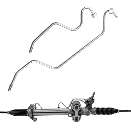 Rack Pinion Transfer Lines Compatible With 2008-2014 Chevrolet Silverado/Tahoe/Suburba/Avalanche, 2008-2014 GMC Sierra/Yukon/Cadillac Escalade ESV, Hard lines on Rack Replacement For#15254059 15254058 by CORRBPEN - Image 8