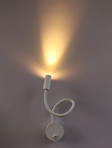 BRILLRAYDO 3W LED Button Light Flexible Pipe Picture Spot Lamp Fixture Warm White