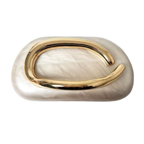 Image of Acrylic Clutch Purse for Women Classic Round Acrylic Evening Handbag Vintage Metal Handlebars Bag for Wedding Party Prom
