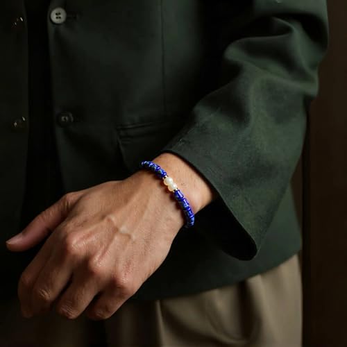 lapis lazuli bracelet with mens beaded braceletsmens and amethyst bracelett, 14k gold beads, white shell beads, natural gemstones, bohemian style unisex ring, beaded bracelets for women2