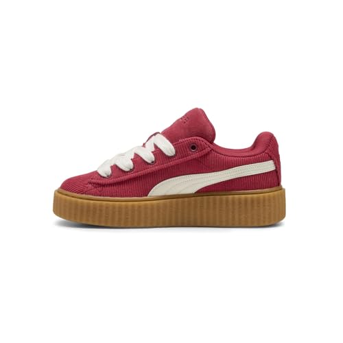 PUMA Womens Creeper Phatty Corduroy Lace Up Sneakers Shoes Casual - Red3