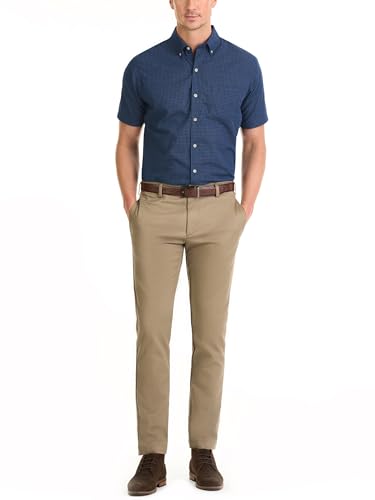 Van Heusen Men's Wrinkle Free Short Sleeve Button Down Check Shirt3