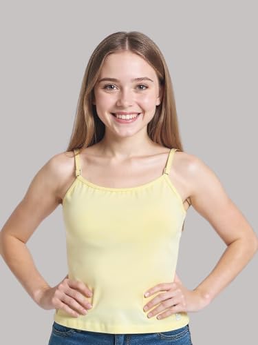 Image of A.T.U.N. (ALL THINGS UBER NICE) Girls Premium Padded Cotton Camisole | Soft & Breathable Innerwear Slip for Preteen and Teen Girls | Stretchable Everyday Essential | Ages: 8-18Y