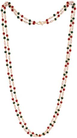 Radha's Creations beads necklace 26" multi colour No.164, Long, Metal, No Gemstone