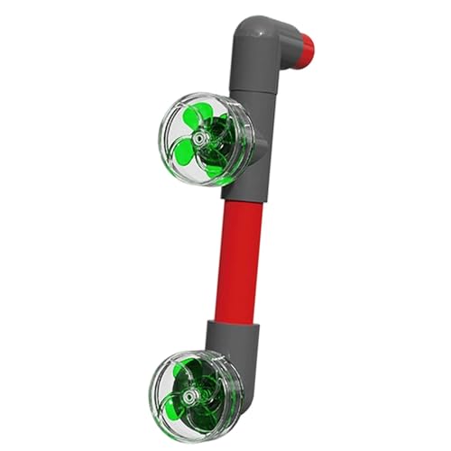 Jiswhisker ウォーターアウトレット水族館多機能ファン互換性のある出力キットパイプのアクセサリー, 緑のファン, 内径25mm