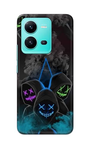 Image of Plastic Printfidaa Printed Hard Back Cover Case For Vivo V25 Back Cover (Mask Man) -112, Multicolor