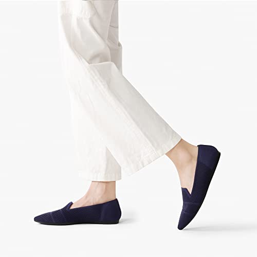Dream Pairs Women’s Comfortable Dressy Flats, Pointed Toe Knit Loafers Business Work Shoes, Navy, Size 6.5, Sdfa2336W #TOP4