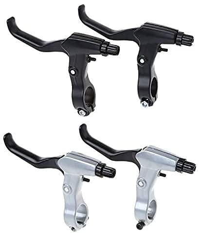 BATLAM Leva Freno Bicicletta 2 Pezzi Alluminio MTB Bici da Strada manovella Leve Freno Bicicletta (Colore : Grigio Scuro) (Nero)