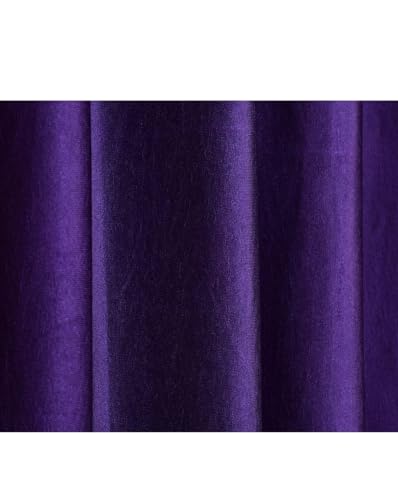 Image of Woah Modern Solid Long Crush Curtain Door CCurtain Polyester Weaved Parda Modern Parde for Living Room Bedroom Home Office Screens Eyelet Ring Purple 7Feet(Pack of 1)