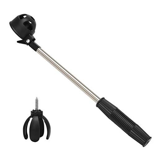 Coolrunner Golf Ball Retriever, 2 in1 Ball Retriever Tool Golf, Telescopic Golf Ball Retriever for Water, Stainless Golf Ball Grabbers for Picker Golf Ball