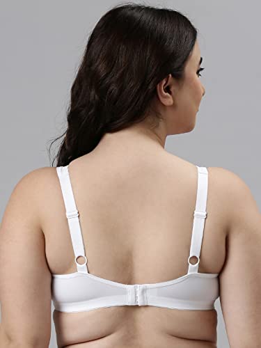 Image of Enamor Plush Comfort, Side Support and Lift Women's Everyday Full Support Plunge Bra - All Day Comfort, Non-Padded, Wirefree, High-Coverage - F024