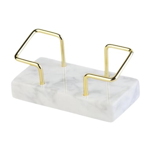 Woideklu Business Card Holder Marble Decorative Trades Show Counter Card Name Stand