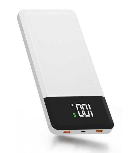 Portable Charger，10000mAh Power Bank with LED Digital Display，2 USB 1Type-C PD 37W 5V3A Qc3.0 Fast Charging Power Bank for Samsung Google Pixel LG Moto iPhone iPad