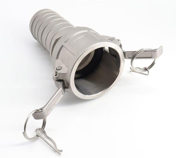 2" Female Camlock x 2" Male Hose Shank Adapter - Stainless Steel 316 Type C - Industrial Grade, Durable, Corrosion Resistant, Quick Connect Fitting