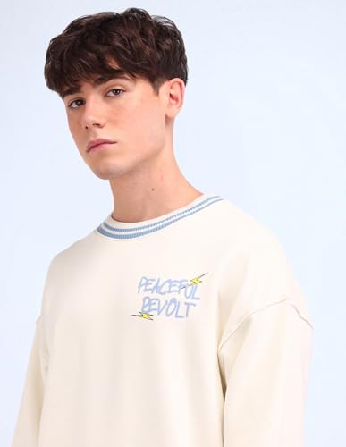 Image of Flying Machine Men's Oversized Fit Sweatshirt| Printed