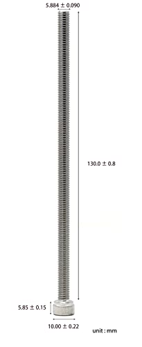 Image of iexcell 10 Pcs M6 x 130mm Thread Pitch 1 mm Stainless Steel 304 Hex Socket Head Cap Screws Bolts Kit