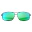 Gunmetal Frame Green Mirrored Lens