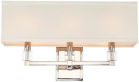 Crystorama Dixon 3 Light Polished Nickel Sconce