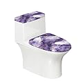 Vanideaoty Purple Marble Toilet Top Cover Tank Lid Cover Bathroom Decorations 2 Pack Toilet Top Cover Tank Lid, CZ98-1-117