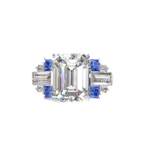 Bague en argent 925 avec topaze et rubis pour femme