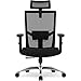 Produktbild Daccormax Bürostuhl Ergonomisch, Schreibtischstuhl, Mesh Chefsessel mit Verstellbare Lordosenstütze, Kopfstütze und Armlehnen, Höhenverstellung und Wippfunktion bis 135°, Computerstuhl Bürostuhl 200kg